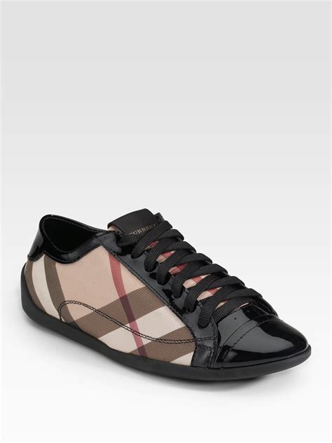 burberry patent leather sneakers|Leather Box Sneakers in Black .